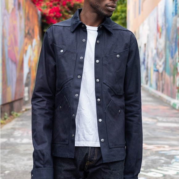 🔥 Rick Owens DRKSHDW Shirt Jacket Black Denim Medium - Picture 8 of 8